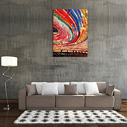 FAYM-The living room is decorated modern paintings, rainbow flags painted oil paintings, hand-painted oil paintings,60cm*90cm