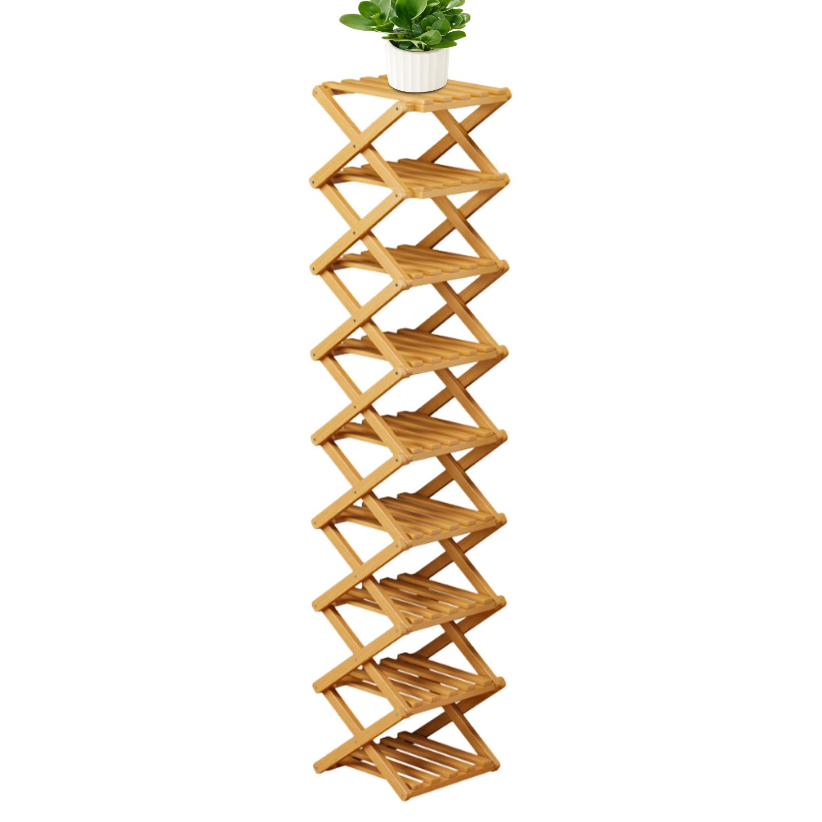 Porte-chaussures en bois à étagères multiples de rangement pour entrée et chambre