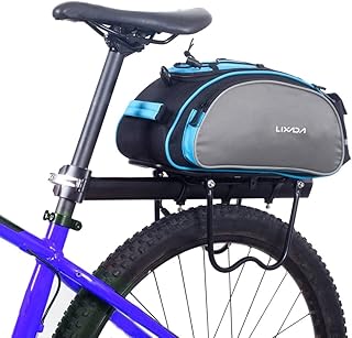 Lixada Fahrrad Gepäckträgertasche 13L Multifunktionale Erweiterbare wasserdichte MTB Fahrradtaschen Gepäckträger Fahrradtr...