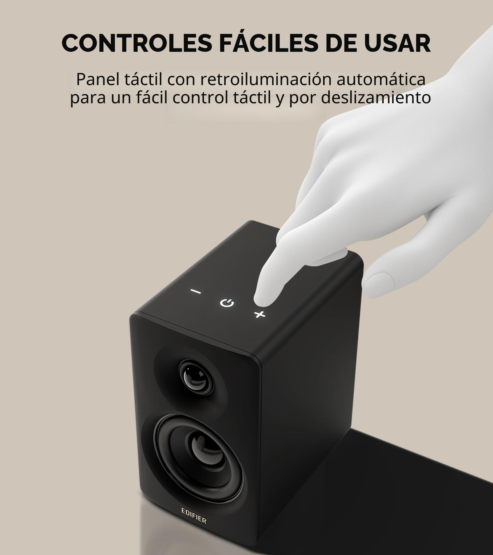Edifier M60 Altavoz Multimedia Bluetooth 5.3 | 66W RMS, Hi-Res Audio Wireless, LDAC | 3" Woofer + 1" Tweeter | USB-C/AUX | Diseño Compacto para PC/Escritorio-Negro