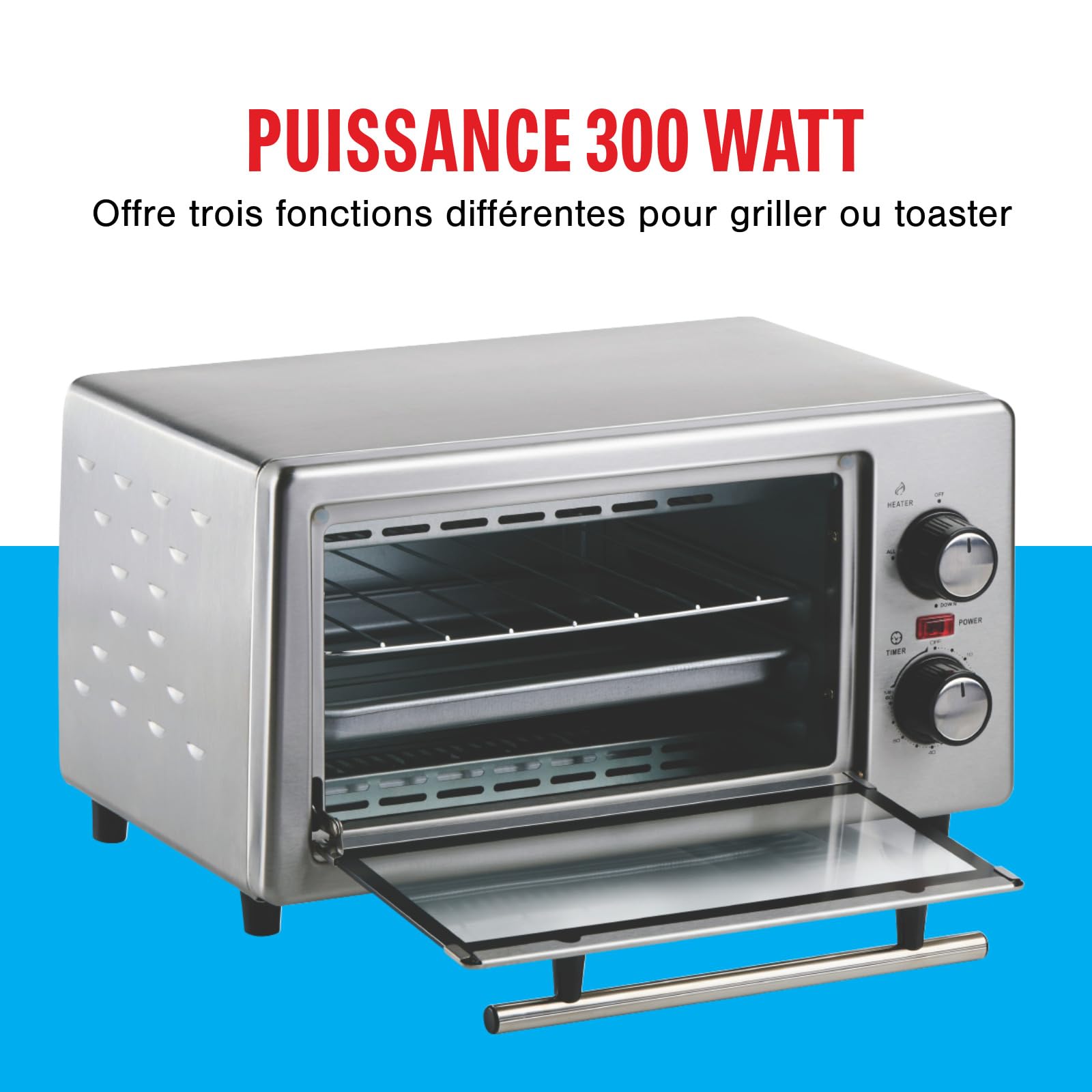 All Ride Four - Four 24 V via Allume-Cigare - Mini four pour les Déplacements en Camion ou Camping-Car - Gamelle Chauffante Camion - 300 W - 9 litres - Acier inoxydable, Argenté.