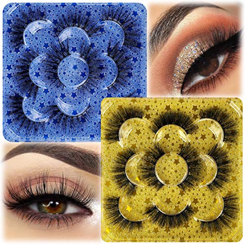 10 Pairs False Eyelashes Wispy Natural Faux Mink Lashes Fluffy Cat Eye Lashes Pack 3D Short Strip Fake Eyelashes by HeyAlice