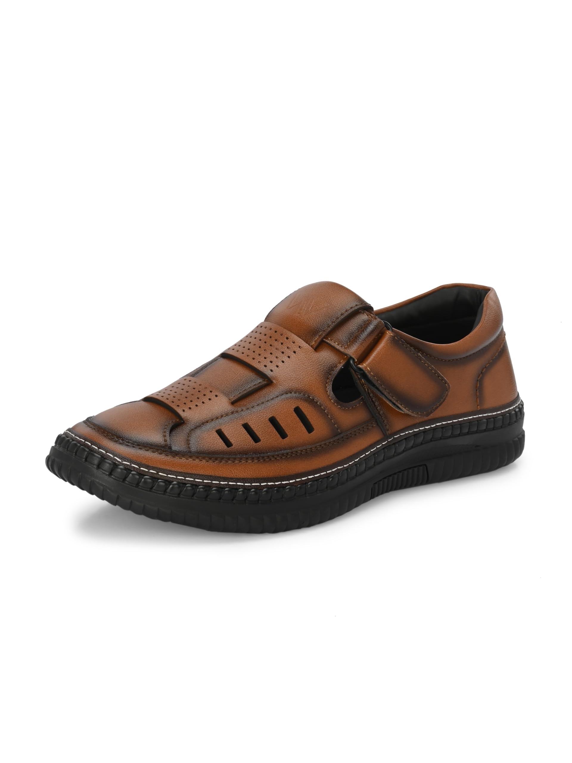 VIV Tan Faux Leather Casual for Mens Latest Sandals - 7 UK (B0D29BTGJL) Amazon Price History, Amazon Price Tracker