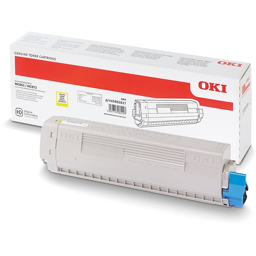 ECOPRO - Toner Originale per le stampanti OKI MC853 MC873 MC863 MC883 - Giallo - da 7.300 Pagine A4 - Cod 45862837
