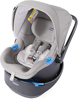 Chicco 07079132840000 - Oasys 0+ - silla de coche grupo 0 con sistema de alarma bebècare, color gris (titanium), unisex Lot de 1