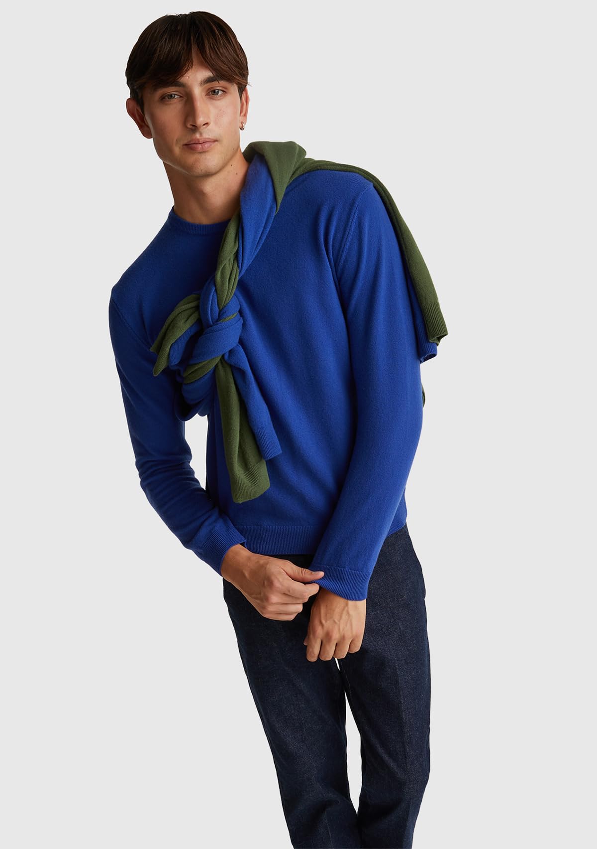 United Colors of Benetton Maglia G/C M/L 1002u1g34 Maglia Girocollo Manica Lunga Uomo (Pacco da 1)