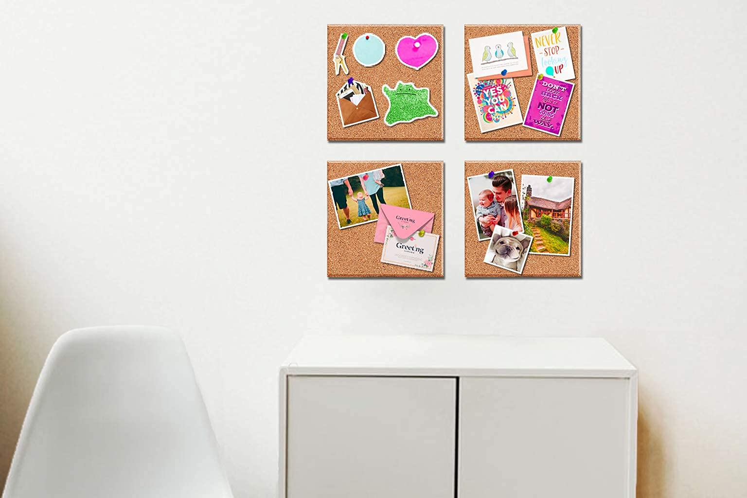 Square Cork Board Tiles with Full Sticky Back, Big Size Cork Board - Image 2