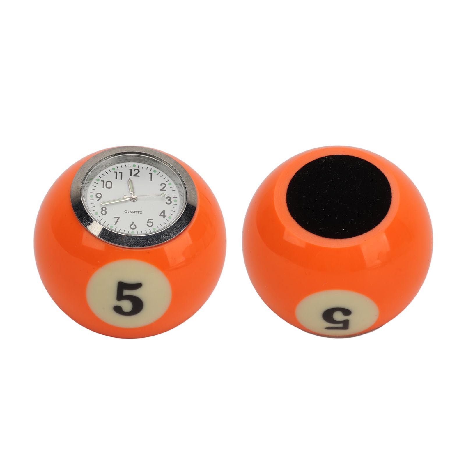 Horloge de Table, Horloge de Table en Forme de Boule en Résine, de Billard, Réveil, Décorative pour Bar, Maison, Camping-Car, Chevet