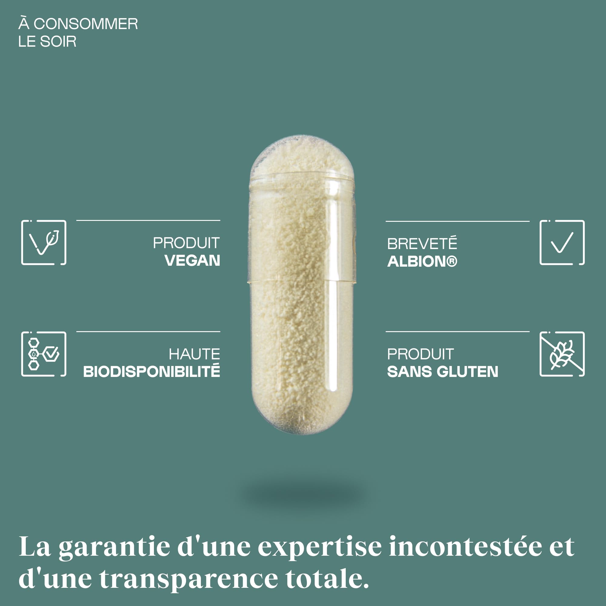 Nutrielement - Magnesium Complex - 60 gélules - L-Pidolate + Citrate de magnésium + magnésium Bisclycinate - Complément alimentaire Fatigue, Système nerveux, Energie - Biodisponibilité élevée