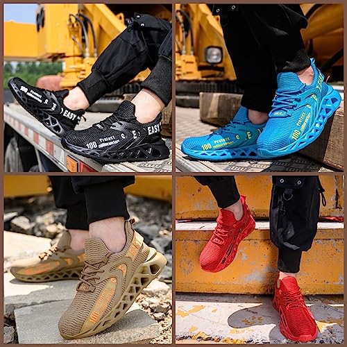 Steel Toe Sneakers for Women Lightweight Non-Slip Fashion Hiking Shoes Smash and Puncture Resistant Work Safety Shoes4