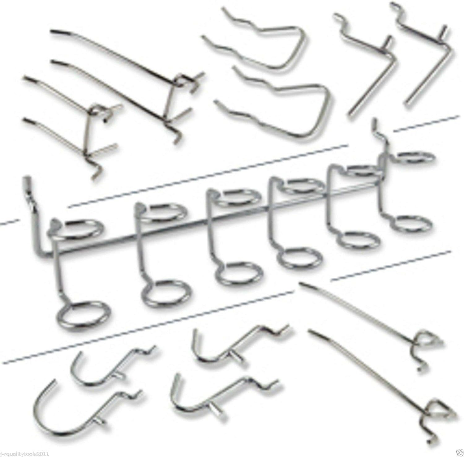 50pcs 1" x 1/8" Pegboard Hook Assortment Set Shelve Hanger Garage Storage Shop