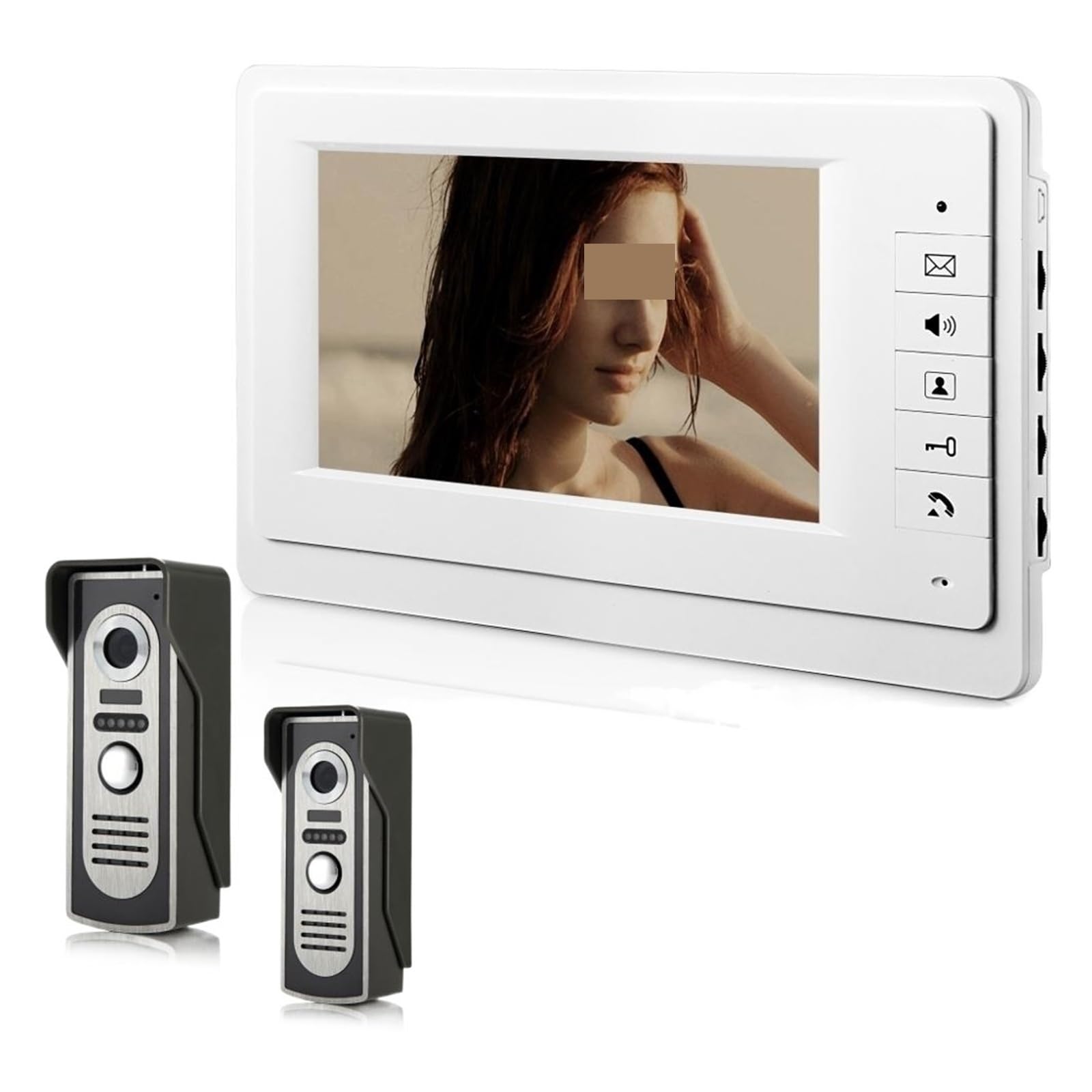 Moniteur interphone vidéo 7" avec vision nette et interphonie bidirectionnelle
