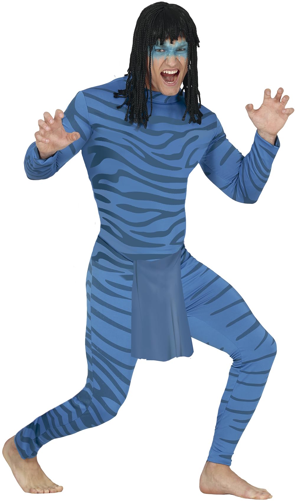 FIESTAS GUIRCA Blue Avatar costume for men