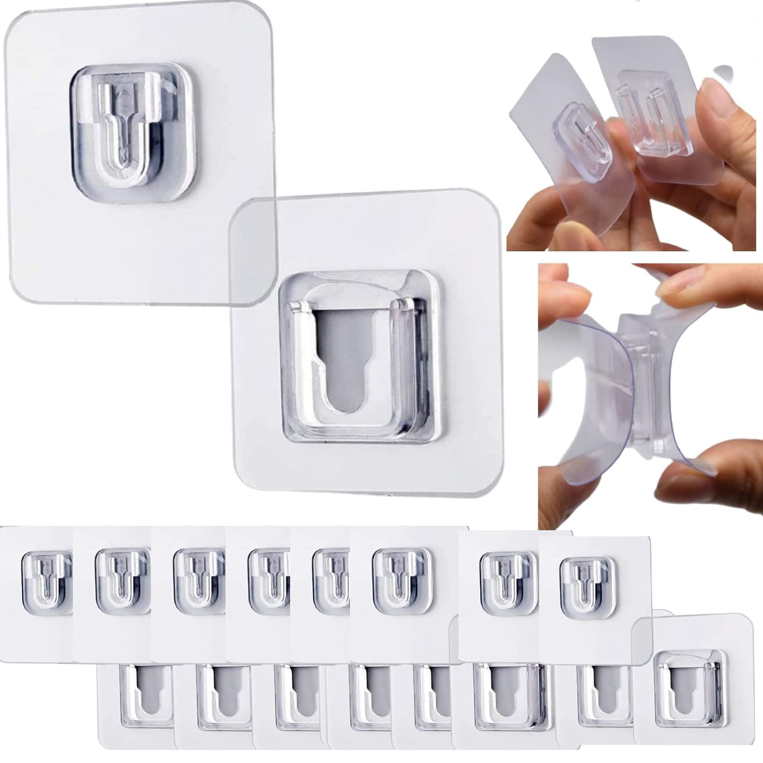 JIALTO 20 Pcs Double-Sided Adhesive Heavy Duty Wall Hooks - Waterproof, Oil-Proof, Stainless Steel Finish - Ideal for Wall Hangings, Robes, Bathroom, and Kitchen (B0CMTY97BC) Amazon Price History, Amazon Price Tracker