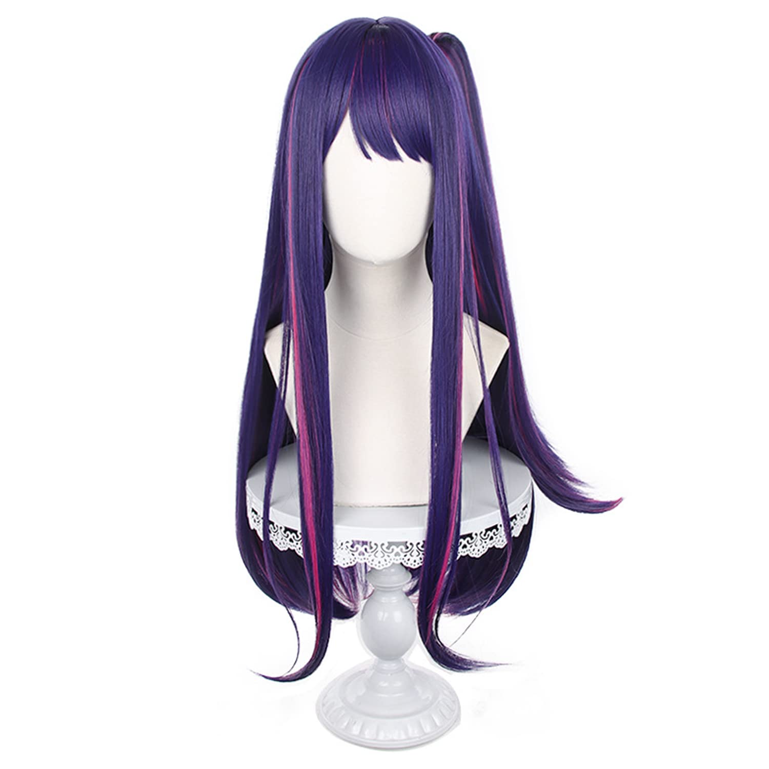 Character Cosplay Wig Anime Cosplay Purple Pink Mix Long Unisex Costume Wigs Characters Play Halloween Christmas Party
