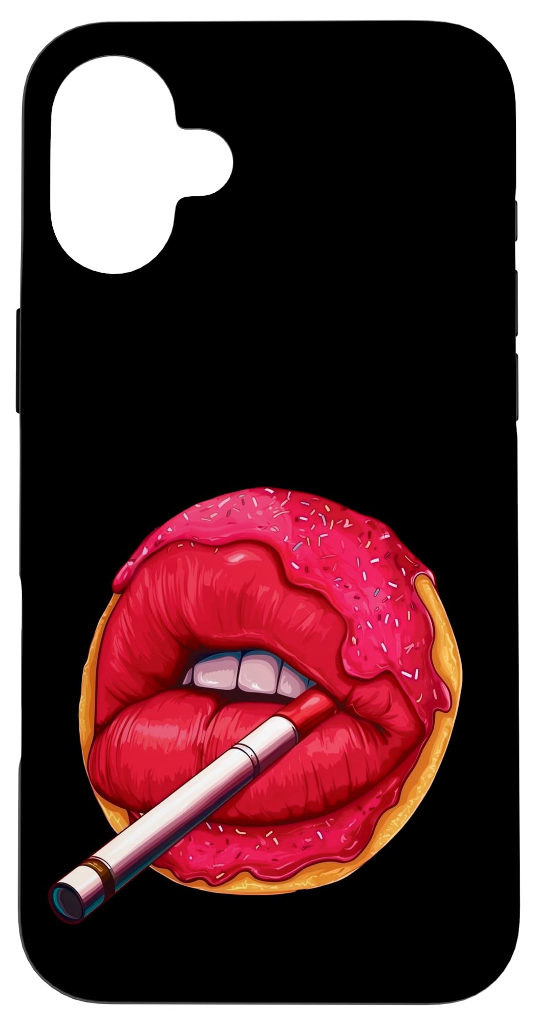 Amazon.com: iPhone 16 Plus Donut Smoking A Vape Pen Case : Cell Phones &  Accessories