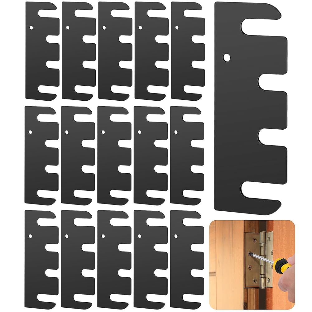 IJSDNVJNDX Stainless Steel 4" 16Pcs Door Hinge Shims, Coated Finish Hardware Door Hinge Spacer, Doors Hinge Shims Hinge Spacer