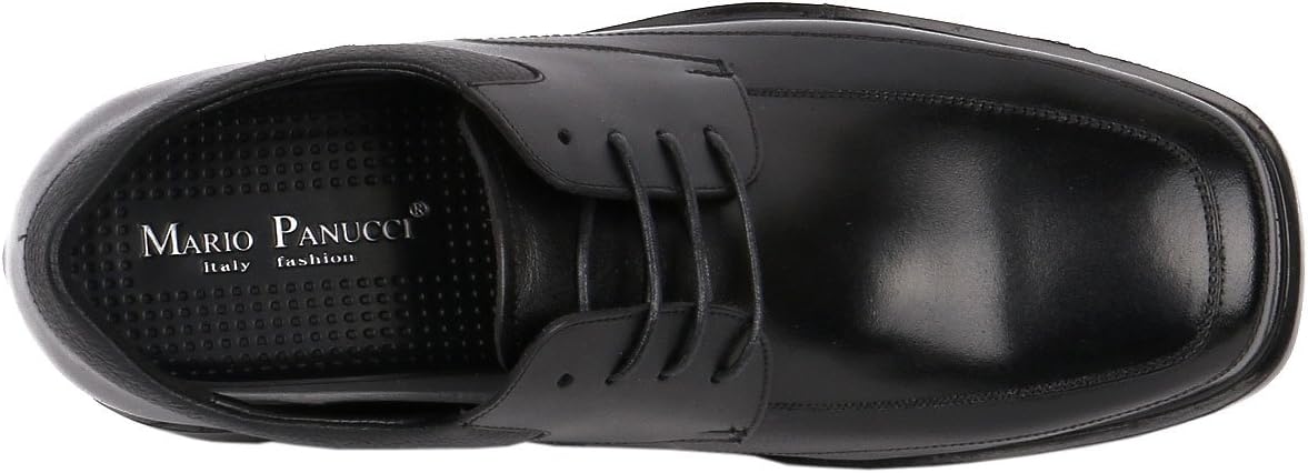 Wide Height Increasing Men Shoes Ultra Lightweight Comfy Dress Square Toe, 3 Tall