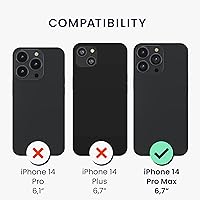 Vista 6 de kwmobile Funda cruzada compatible con Apple iPhone 14 Pro Max, funda de silicona TPU con correa, color negro