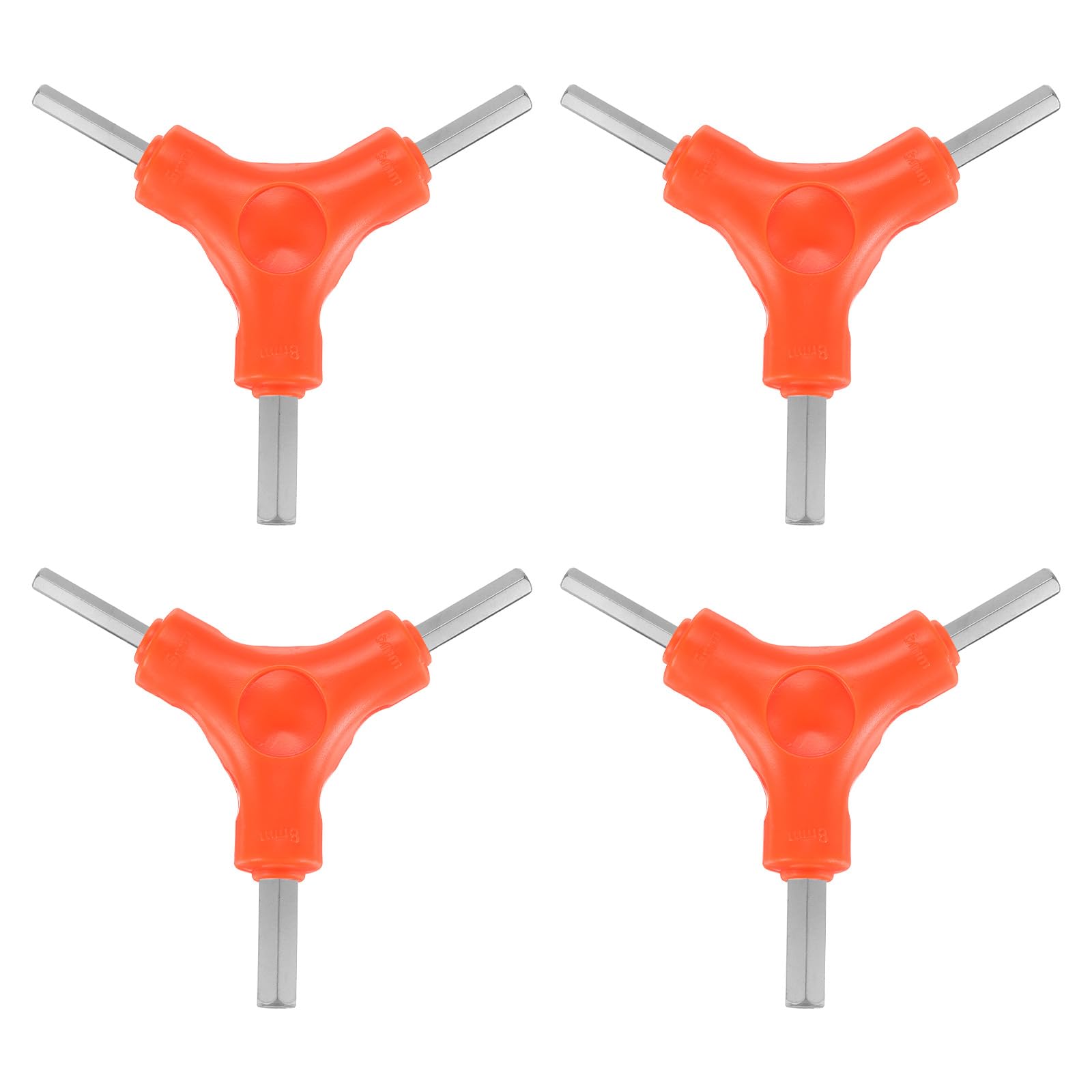 HARFINGTON 4pcs Y-Shaped 3 Way Bike Hex Wrench 5/6/8mm Y-Type Internal Hexagon Wrench Kit All-In-One Multi Portable Biking Torque Spanner for Bicycle Cycling Repair Hardware Tools, Yellow