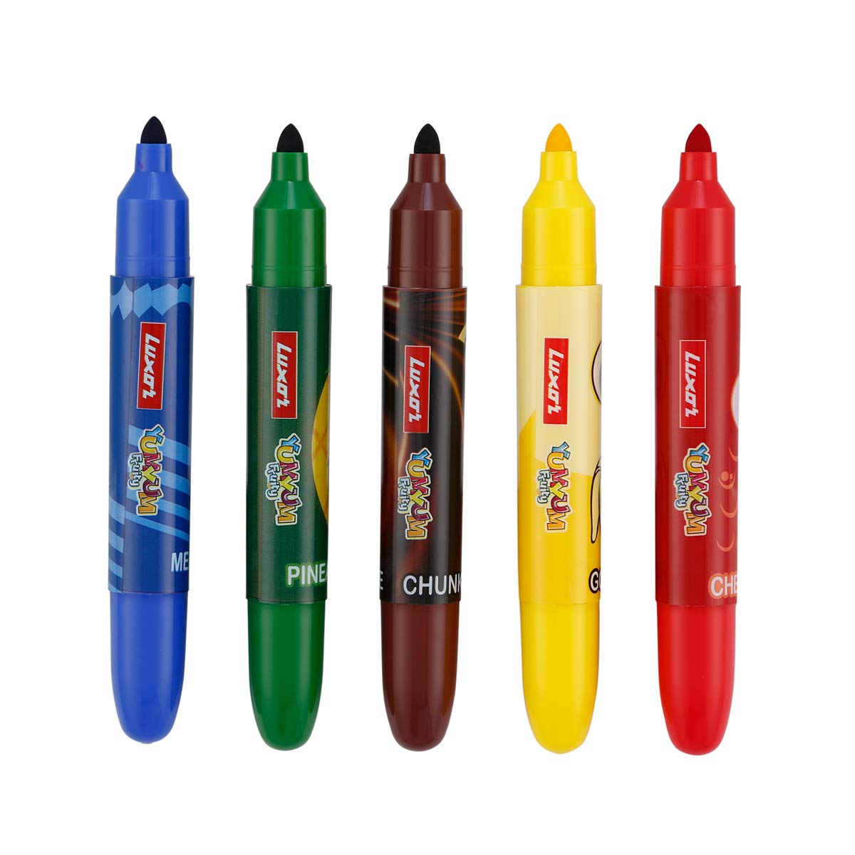 Luxor 1766 Yum Yum Fruity Jumbo Pen Set - Pack of 5 (Multicolor