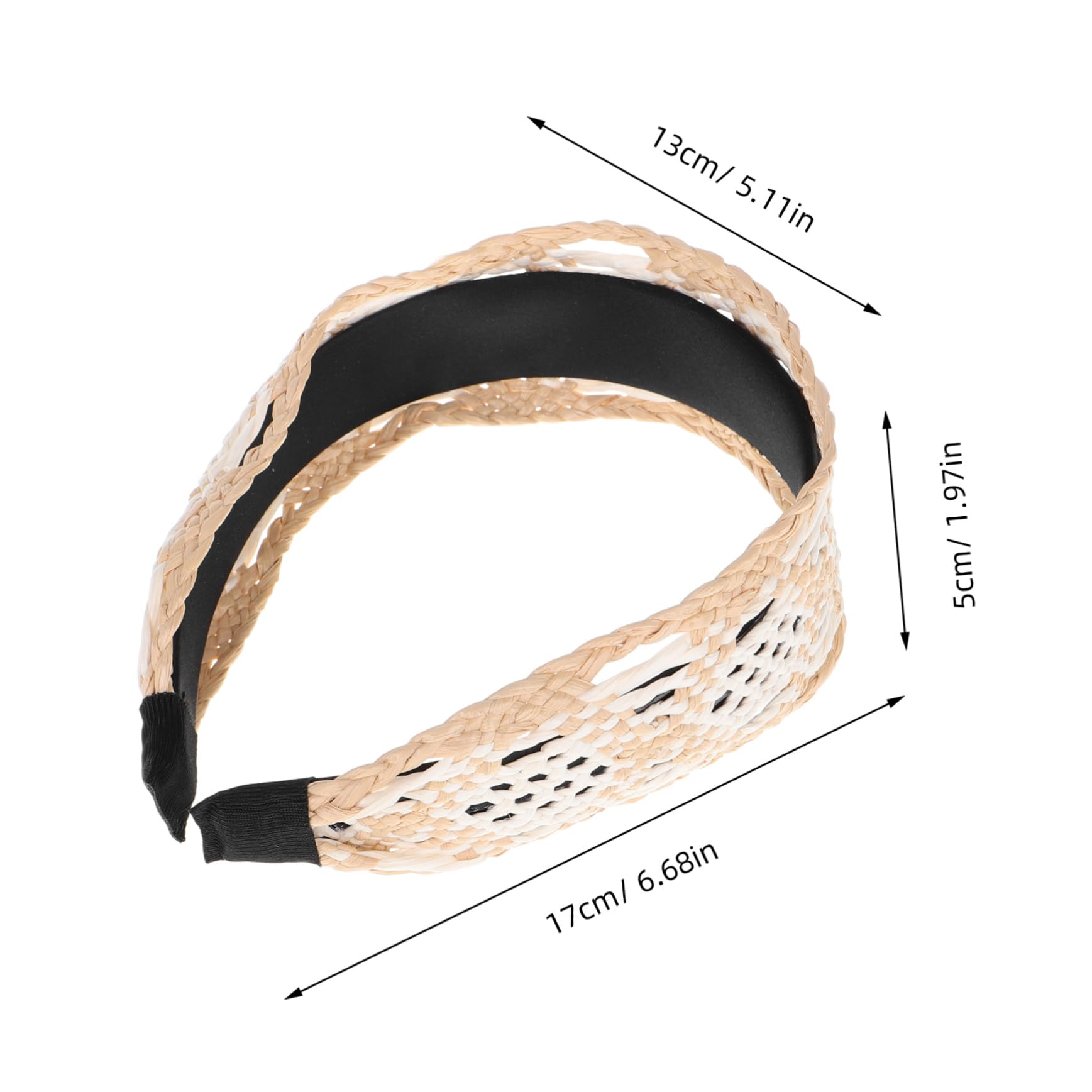 Healeved Bandeaux Raphia pour Femmes Large Bandeau Tressé Accessoire de Plage Élégant et Pratique