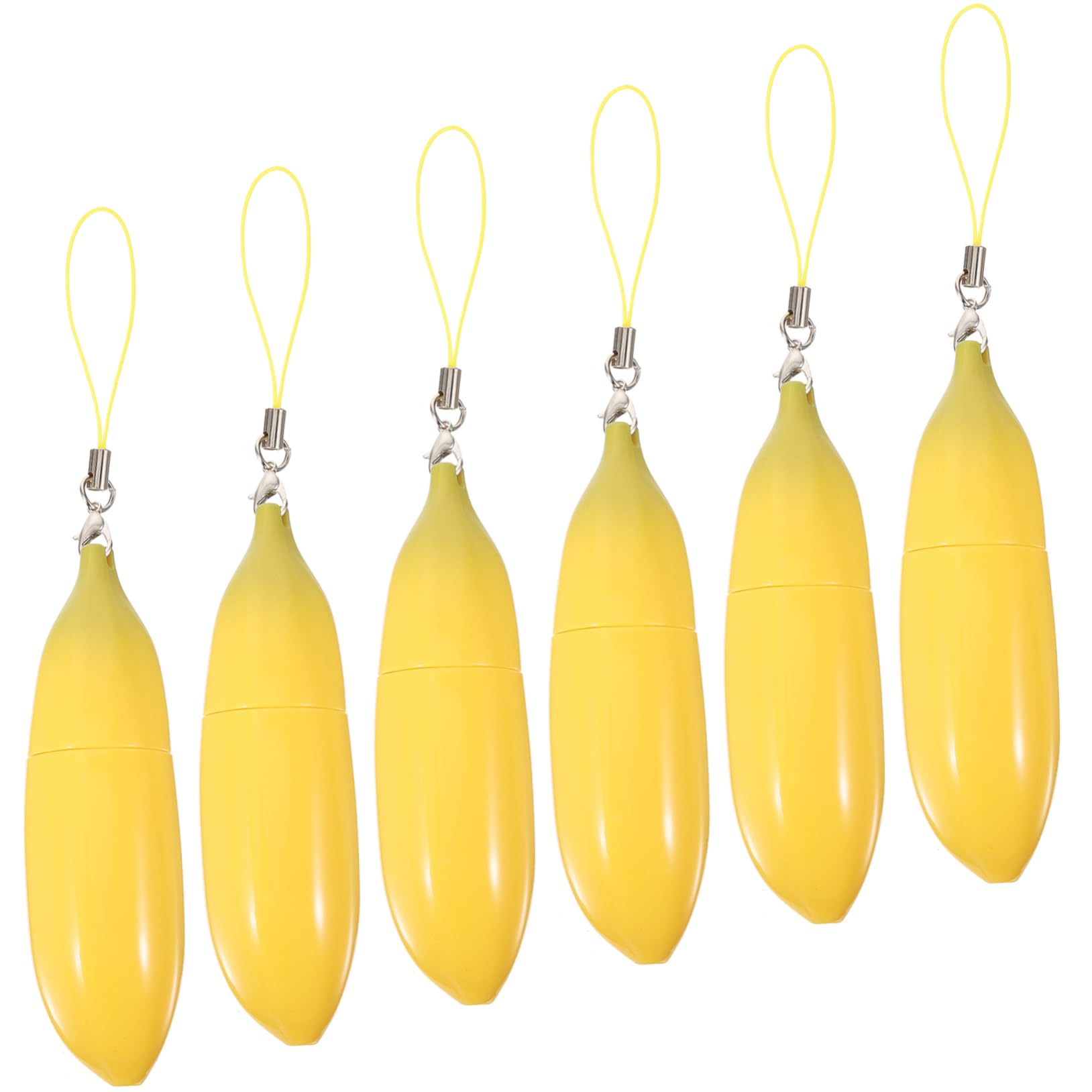 5 Series Tubo De Labial Refillable De Banana De Contenedores Vacíos De Cosméticos Para Diy 6 Piezas X 5