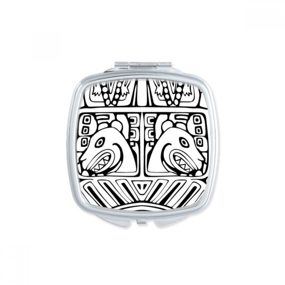 Miroir compact portable de maquillage visage totem carré et ergonomique