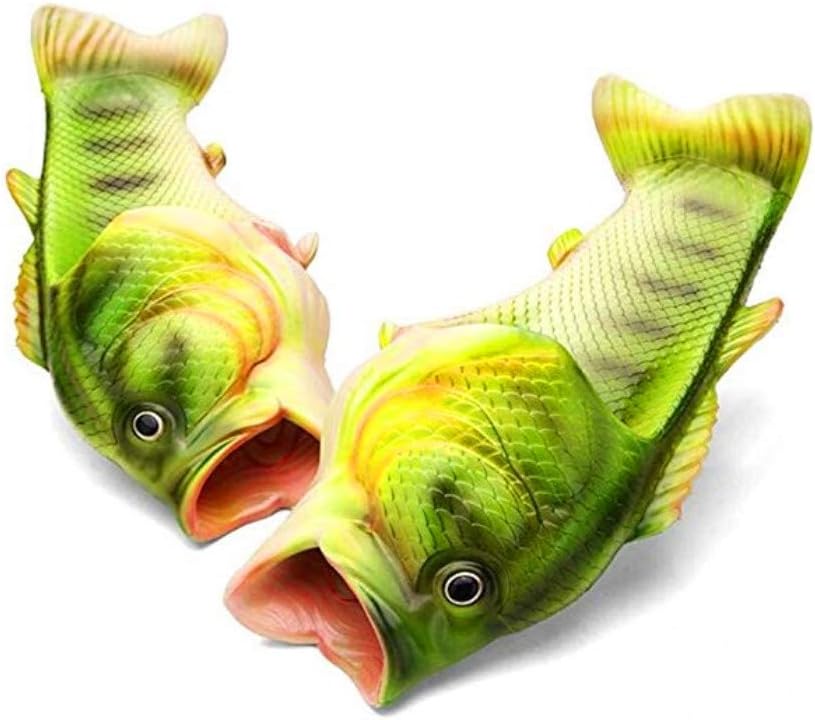 Unisex Fish Slippers, bass Sandals, Animal Slippers Animal Fish