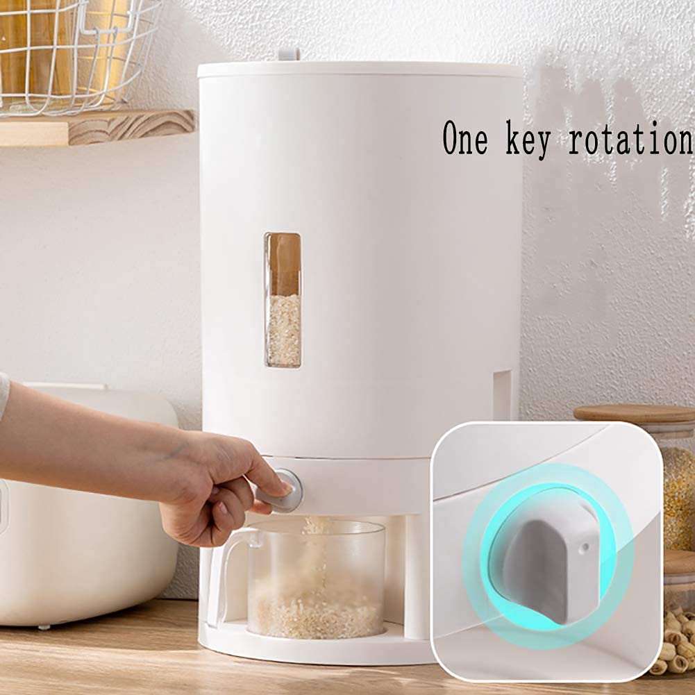 TRIEBAN Mueslidispenser, 3 liter dubbele snoepdispenser, set van 2, mueslidispenser, wandmontage, keramische dispenser, dubbele droge voedseldispenser, keukendispenser voor muesli, cornflakes snoep
