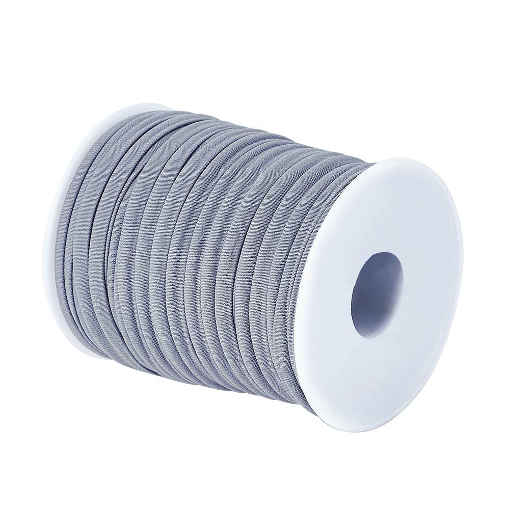Trimming Shop 5 mm platte elastische band, verstelbaar, elastisch koord, voor doe-het-zelf naaien, kunst- en knutselprojecten, reparatiekleding, pruiken, zwart, 5 meter