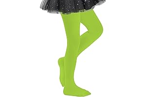 Vibrant Lime Green Toddler Tights for Play and Dance