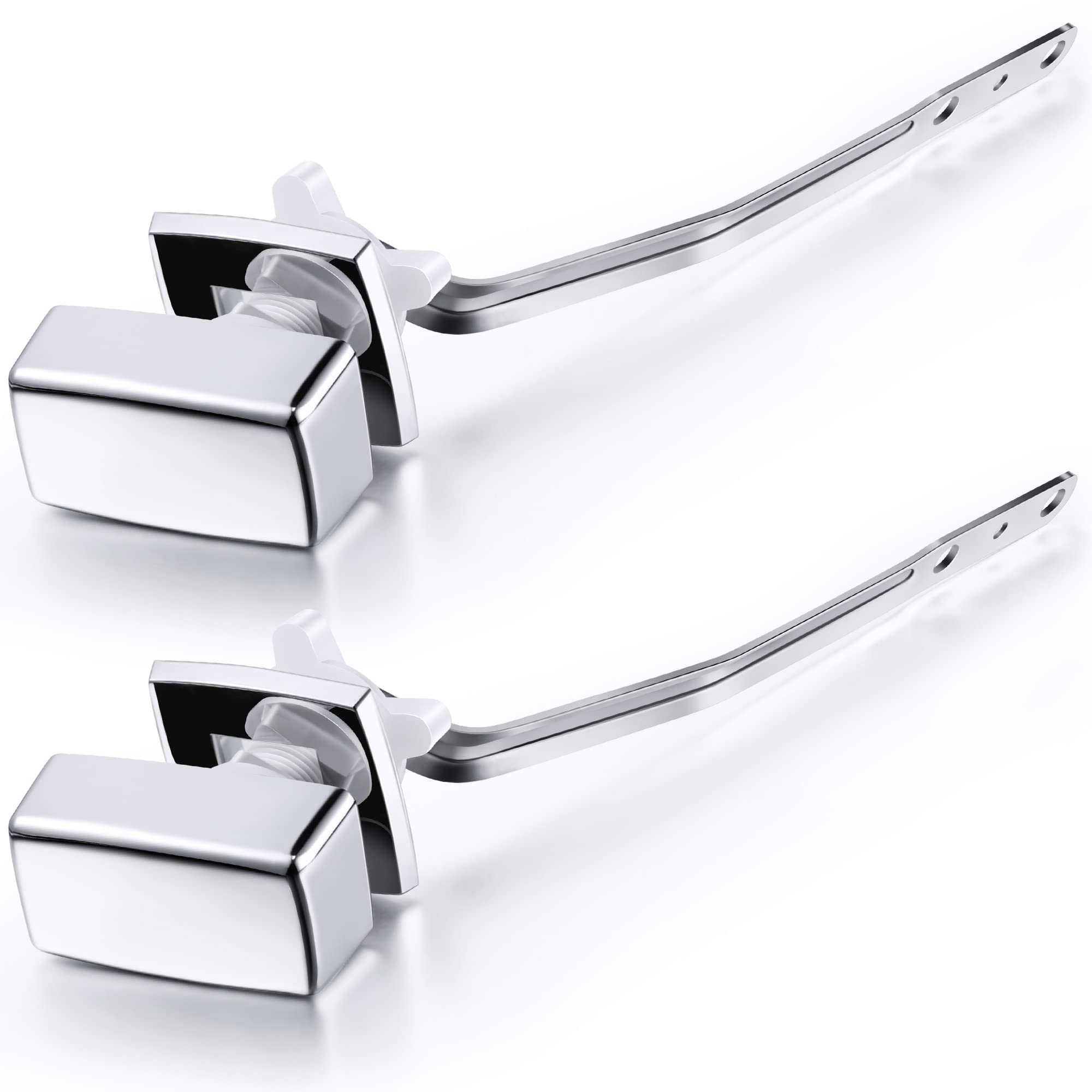 Meonum2 Pack Toilet Flush Handle Replacement Kit, Toilet Trip Levers Side Mount Compatible with Kohler K-3722-0 Toilets/Kohler 85114-CP Trip Lever Kit, Polished Chrome