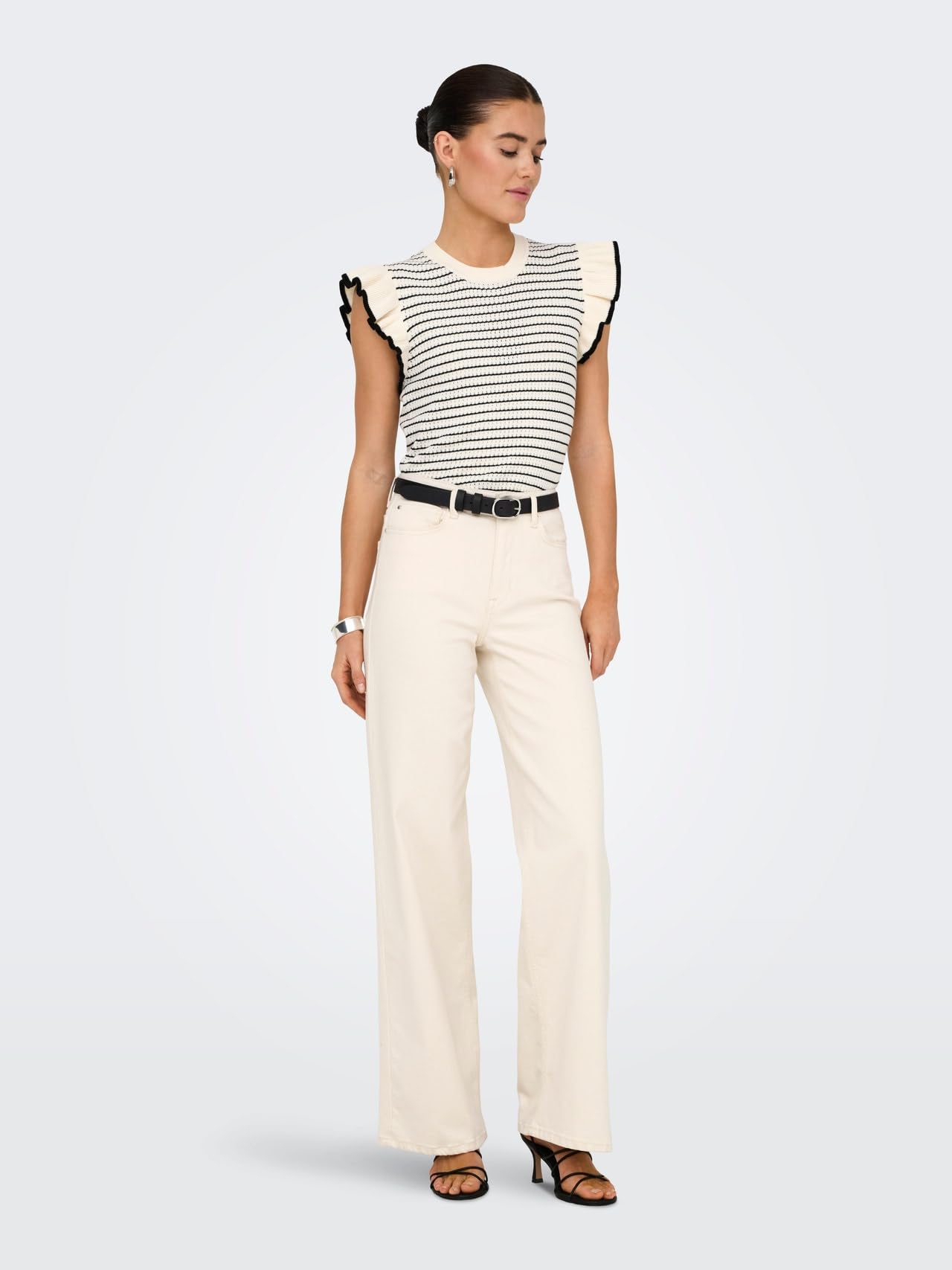 JDY Damen Jdycarice S/L Frill Pullover KNT Noos Jdycarice S/L Frill Pullover KNT Noos (1er Pack)