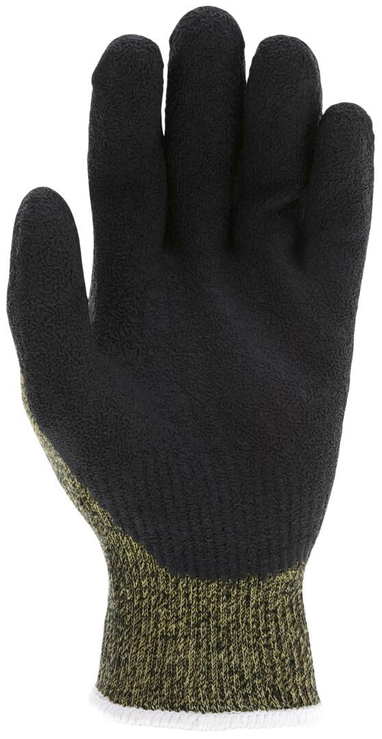 MCR Safety MCR Safety 9389L KS-5 Guantes Kevlar / acero inoxidable de calibre 13 para hombres con palma y dedos de l¨¢tex, negro, grande, 1 par