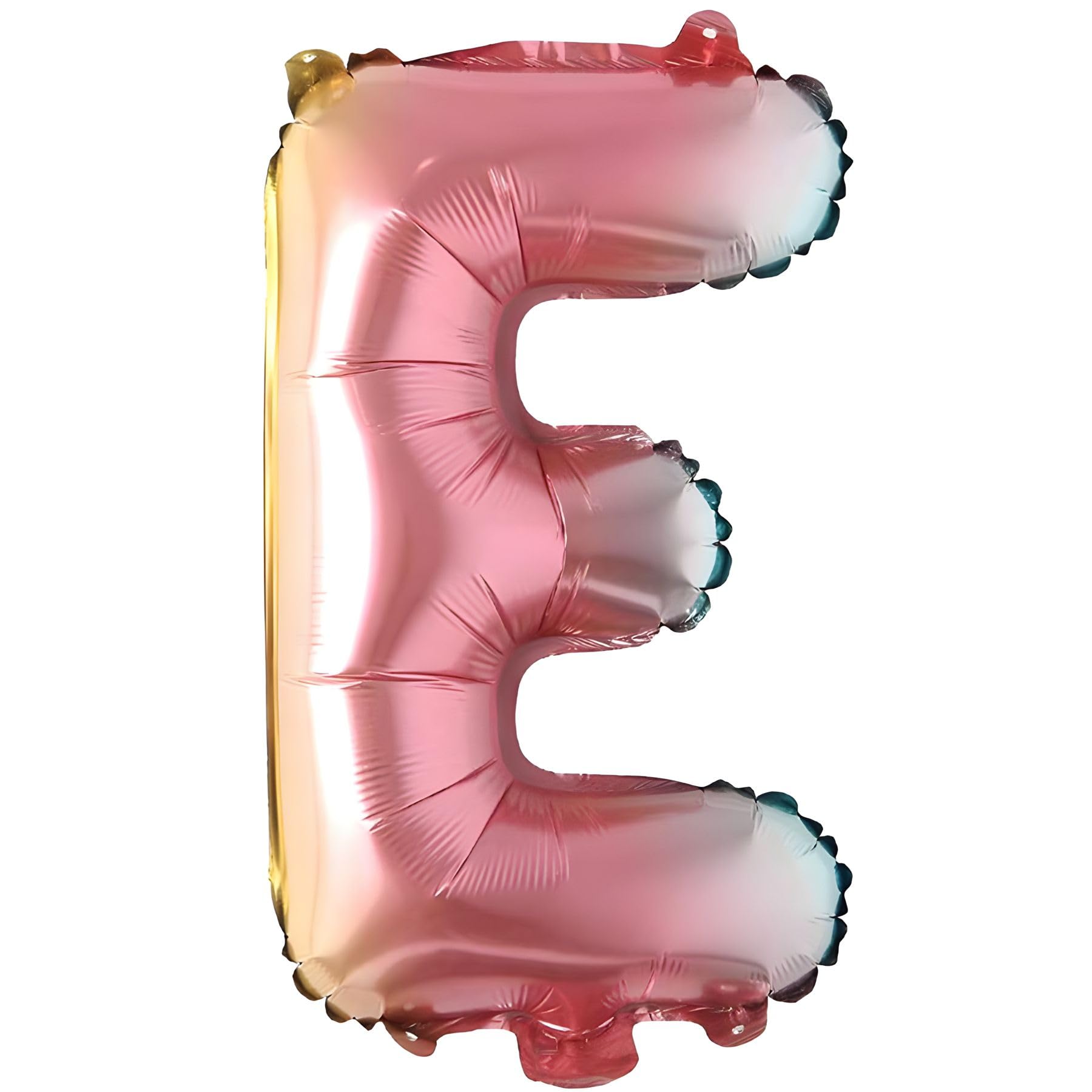 Foil Balloons Letters Colourful Rainbow Colours - 40 cm for Birthday Wedding Party Decoration Happy Birthday JGA Gift Balloon Graduation ABI Large XXL Small Girls Boys (40 cm - E)