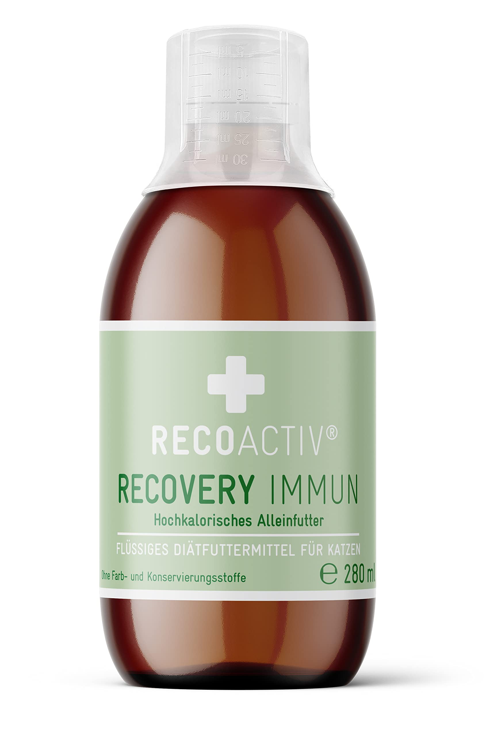 RECOACTIV Recovery Immun Katze - hochkalorisch, sehr schmackhaft, zur schnellen Gewichtszunahme & bei Mangelernährung, in der Rekonvaleszenz & bei Nahrungsverweigerung, Diät-Alleinfuttermittel 280 ml