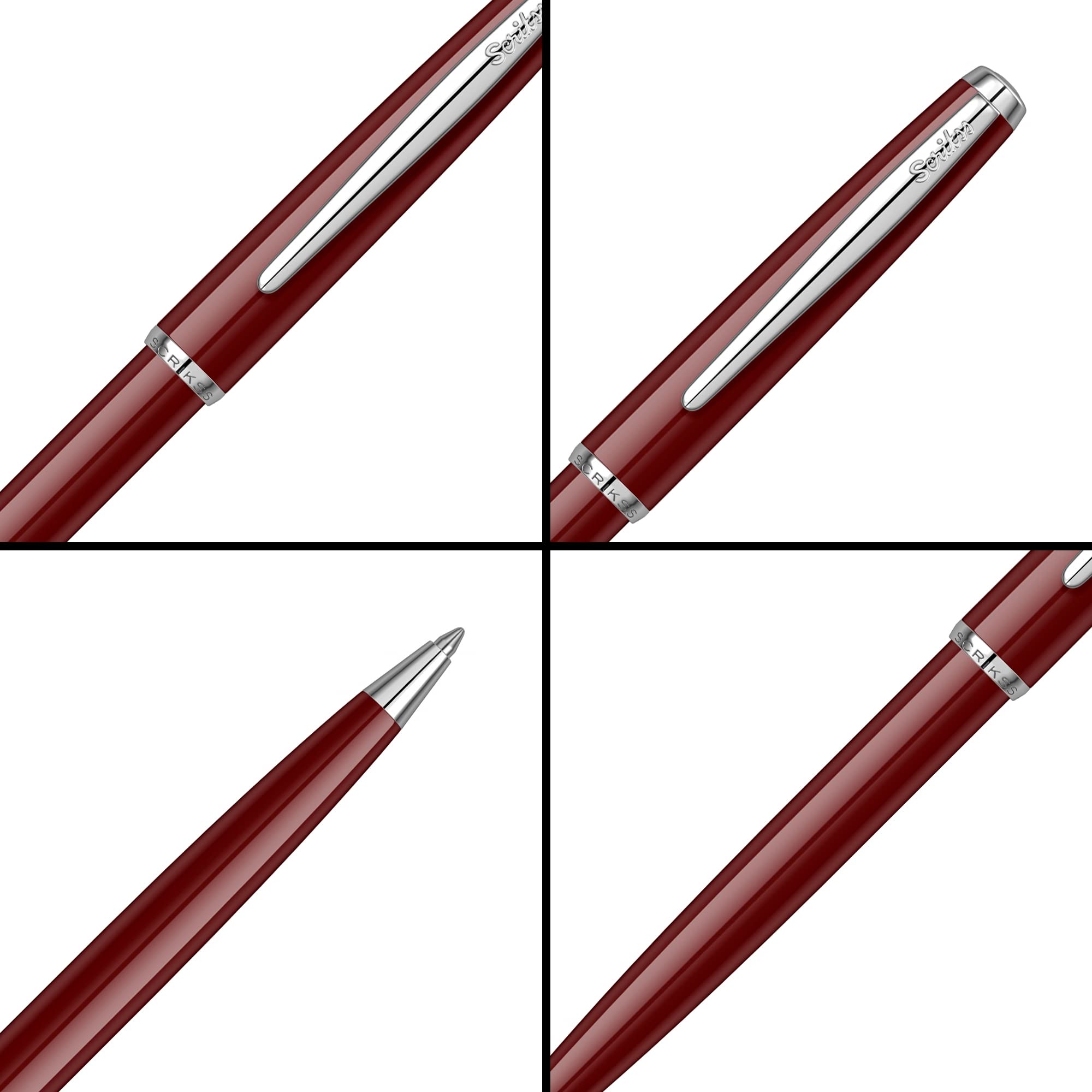 Scrikss Vintage 52 Tükenmez Kalem Bordo