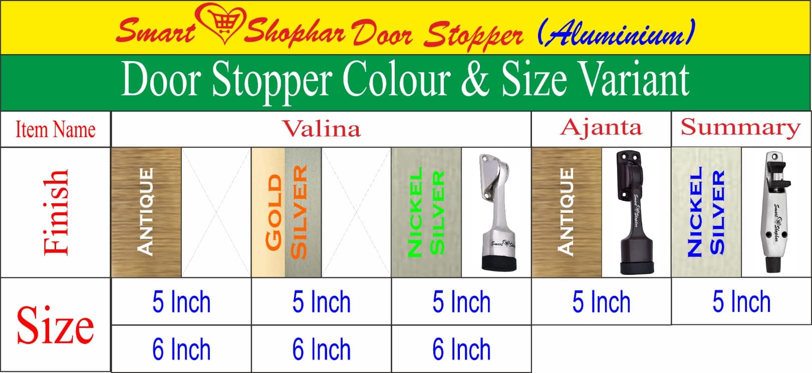 Smart Shophar Door Mounted Rubber Latch Heavy Duty Vanilla Door Stopper Antique, Door Mounted with Rubber Tip Bottom for Home, Office, Bathroom/Slip-Resistant for Tiles, Carpet, Wood or Laminate — Amazon image 6