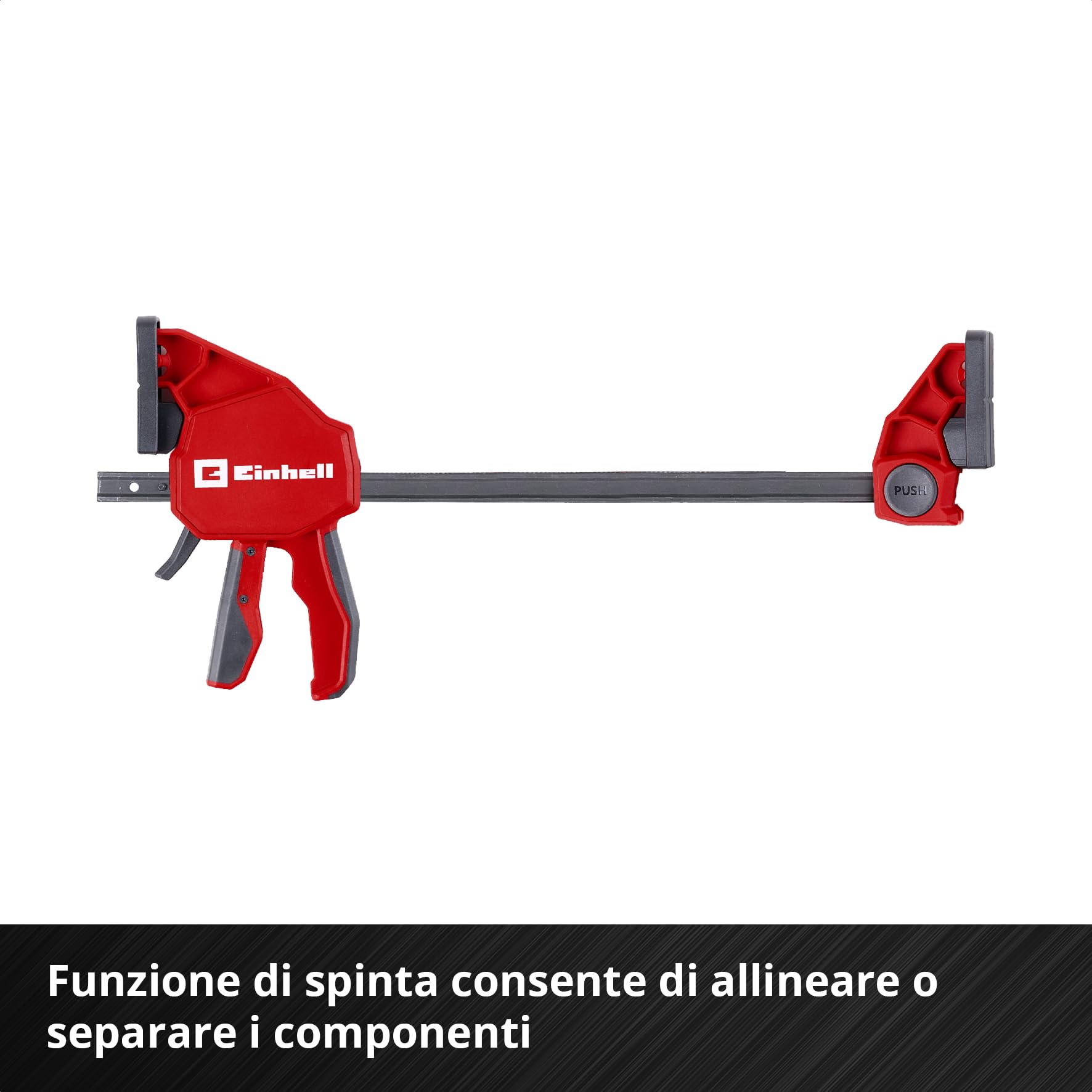 Einhell Set morsetti 2x30cm (Sgancio rapido, apertura 300 mm, forza 150 kg, espansione, profondità, conversione senza attrezzi)