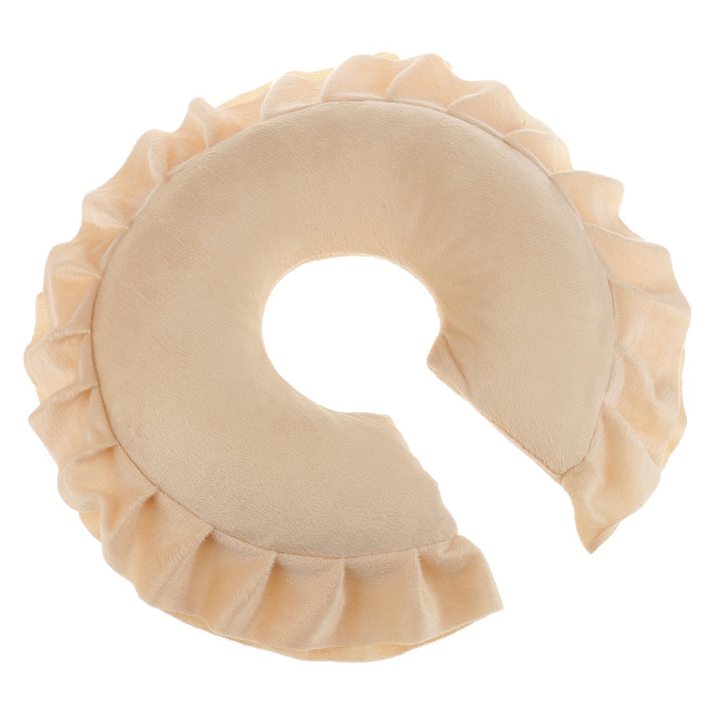 MagidealMagiDeal Soft Spa Massage Table Cradle Face Neck Head Rest Pillow Cushion Professional Salon Outdoor Travel U-Shape Cushion Brown