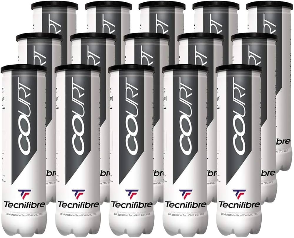 テクニファイバー（Tecnifibre）COURTボール60球（4球×15）1箱 テクニファイバー コートTECNIFIBRE COURT TBA4CT1 1箱 15缶 60