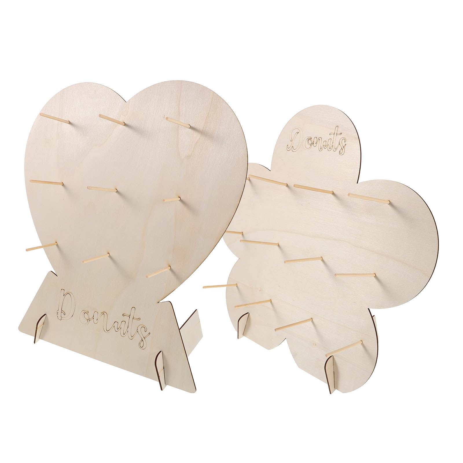 Toyvian 6 Pezzi Espositore per Torte a Livelli in Legno Beige per Feste