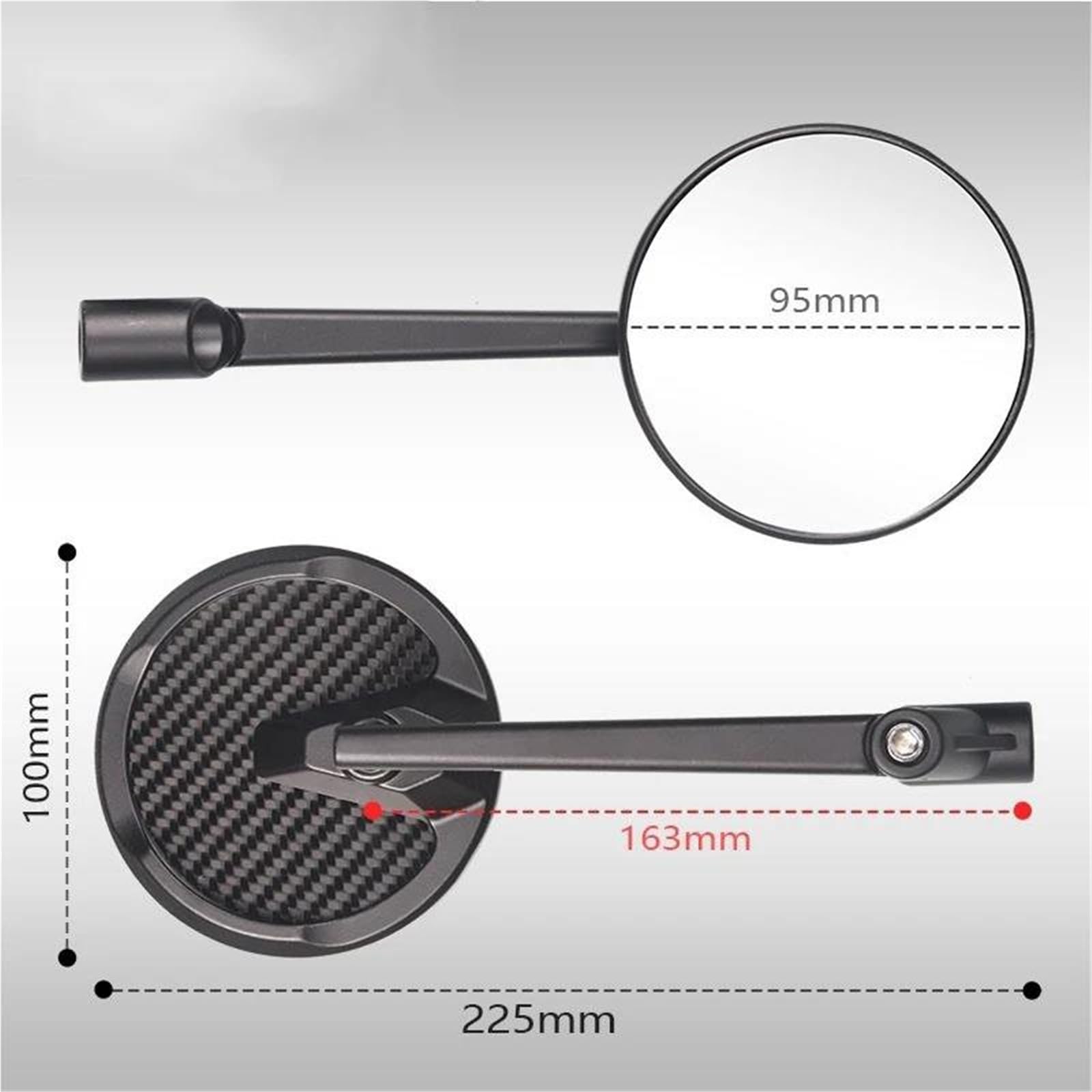 Moto Specchietto Specchietti Laterali Moto Per Triumph Street Per Triple 675 765 Per Tiger 900 1050 In Lega Di Alluminio 8/10mm End Bar Specchietti | Black 1