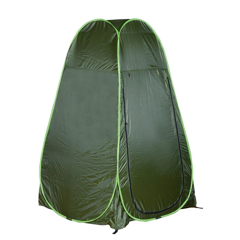 Carga emergente portátil Impermeable Refugio Plegable Compacto Ligero para Acampar el aderezo de Ducha de Playa Camuflaje Verde 75 Pulgadas