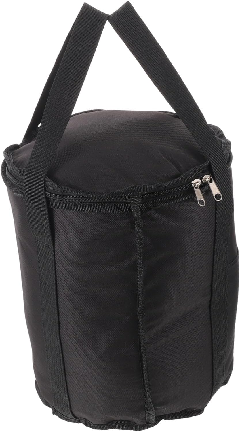 Waterproof Ice Hockey Puck Bag, Small Hockey Gear Organizer with Sturdy Material, Portable Equipment Storage for Training and Practice, Black 25cm Diameter X 28cm Height