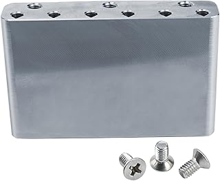 Stainless Steel Electric Guitar Bridge Block 10.8mm Tremolo Bridge Block Compatible with Start ST 6-string Electric Guitar Replacement Parts（64mm×40mm×14mm）