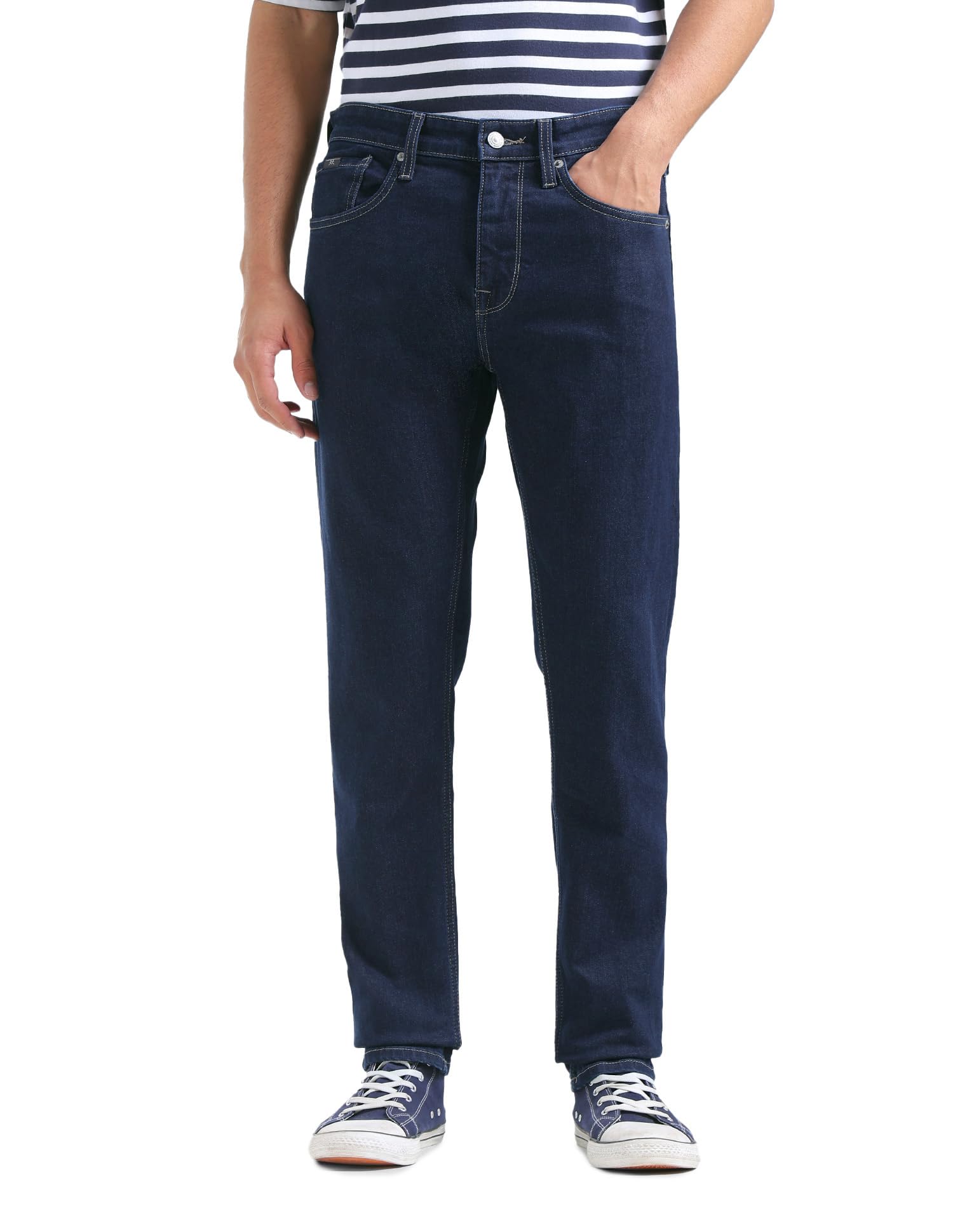 flying machine Men's Slim Tapered Fit Jeans| Solid | Mid Rise | Stretchable | Jeans for Man-picture-45