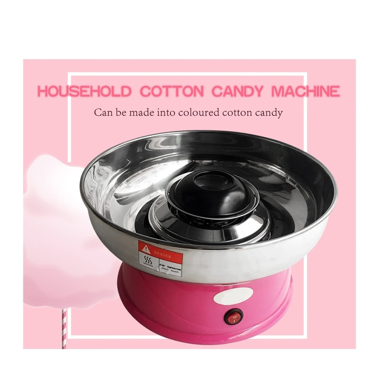 Máquina de hilo dental for dulces, Mini máquina eléctrica DIY for hacer dulces de algodón dulce for algodón de azúcar, máquina procesadora de alimentos for niños para un funcionamiento eficiente