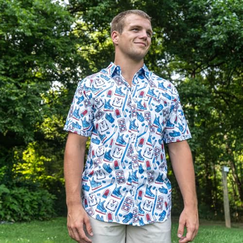 ChalkTalkSPORTS Hockey Short Sleeve Button Down - Performance Hockey Dress Shirt - Youth & Adult Sizes2
